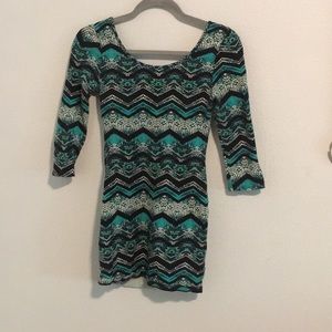 Sexy mini tribal print mini dress